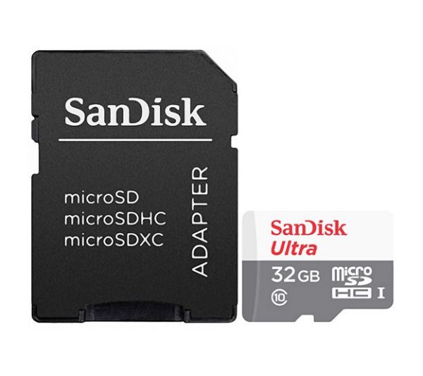 Cartão de Memória Micro SD de 32GB SanDisk Ultra SDSQUNR-032G-GN3MA - Cinza / Branco - Image 2