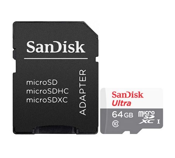 Cartão de Memória Micro SD de 64GB Ultra SDSQUNR-064G-GN3MA - Branco / Cinza - Image 2