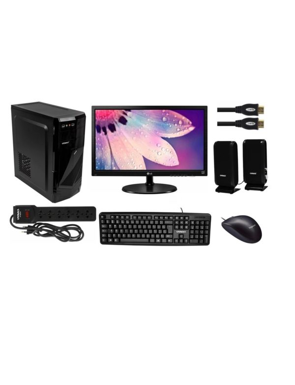 Computador Intel I3,3.60 GHZ,10ª Ger., 8GB RAM,SSD 240 GB,Gigabit,Windows 10,Monitor LG19"