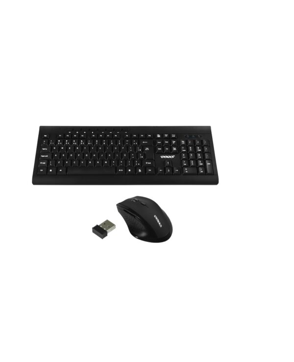 Kit Teclado Sem Fio Satellite AK-726G Português + Mouse 1.600 DPI - Preto