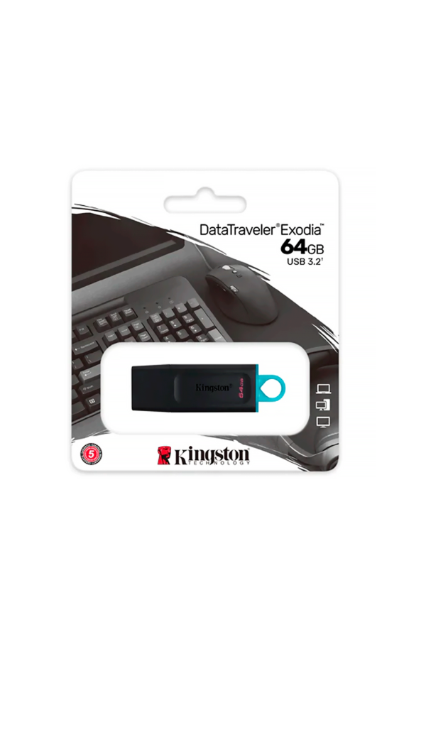 Pen Drive de 64GB Kingston DataTraveler Exodia DTX USB 3.2 - Preto - Image 4