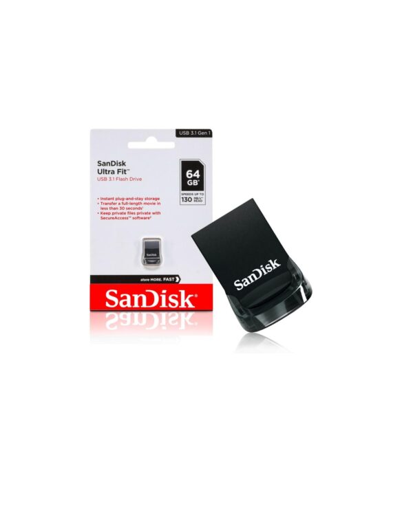 Pen Drive de 64GB SanDisk Ultra Fit SDCZ430-064G-G46 USB 3.2 - Preto - Image 3